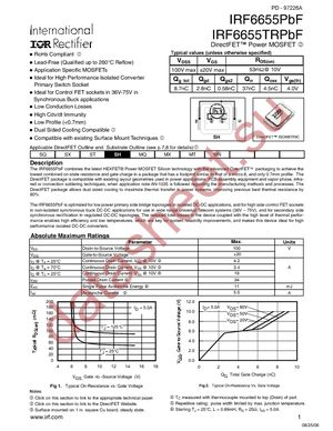 IRF6655TR1PBF datasheet  